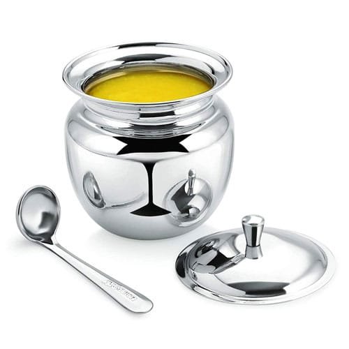 Ghee Pot with Lid and Spoon Mukti Kitchenware